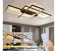 TEMU Lámpara de techo LED para : Lámpara de regulable de 100 cm, 88 W con control remoto, para dormitorio, iluminación de techo multifuncional para dormitorio, oficina, cocina