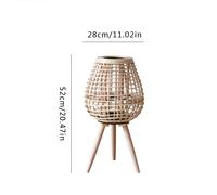 TEMU Lámpara de Vid de Tejido a con Portavelas - Farol de Pie, Ideal para Decoración del Hogar, , de Restaurante, Lámparas para