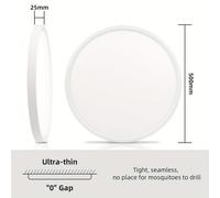 TEMU Lámpara LED de Panel Empotrado 12W/20W/28W/36W/48W, Downlight para , AC220-240V, Frío y