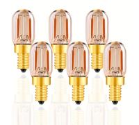 TEMU Lámpara LED E14 Pequeño Tornillo Retro de Lámpara de Frigorífico Lámpara Decorativa de Tubo Mini 1W 220V-240V Ángulo de Luz de Ángulo de Luz Lámpara de Mesa 6 Piezas