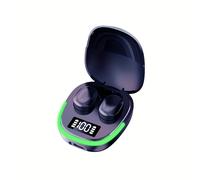 TEMU LAN XUN Auriculares Inalámbricos con Micrófono Integrado, Reproducción de Estéreo, Pantalla LED de Energía y Carga Inalámbrica para , Computadora, Deportes, Juegos y Entrenamiento