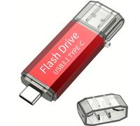 TEMU Lansten USB C Memoria Flash 128GB/256GB USB 3.1 & USB Tipo C Velocidad de Escritura 50-70MB/S Flash OTG Dual de Velocidad USB para Samsung, Huawei, Macbook, Etc