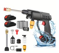 TEMU Lavadora a Presión Inalámbrica de Presión con Generador de Espuma - Lavadora Portátil y Resistente para Autos, Entradas, RV y Exteriores