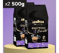 TEMU Lavazza Café Grano Natural Tostado Expresso Barista Intenso, Mezcla Arábica y Robusta, con Notas Aromáticas de Cacao y Madera, Intensidad 9/10, Tueste Medio, 1/2 kg