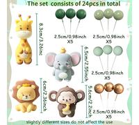 TEMU Laventy 26pcs/24pcs/14pcs Adornos para de Revelación de Género en el Jardín Tropical, Adornos para de Animales del Jardín Tropical, Adornos para , Adorno para , Adorno para y