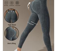 TEMU Leggings de yoga para mujer de tiro con levantacola, gruesos y opacos, tejido con mejor elasticidad, ajustados para yoga, correr y deportes para toda temporada