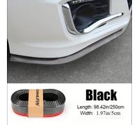 TEMU Lengüeta del parachoques delantero del coche, protector universal de goma de fibra de carbono, tiras de lengüeta del parachoques, espoloneta, faldón lateral, protector de goma anti .