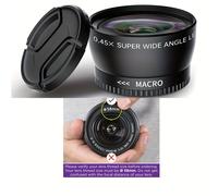 TEMU Lente Macro Gran , Compatible con Cámaras con Interfaz Roscada de 49Mm/52Mm/58Mm, Lente de Conversión Universal con Aumento de 0.45X, Lente de de Vidrio Óptico Profesional para Cámaras