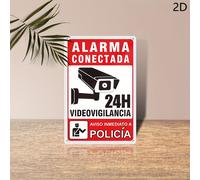 TEMU Letrero de metal para monitoreo de video 24 horas, como de seguridad. Ideal para ambientes, de hombres, hoteles y decoración de paredes del hogar