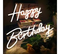 TEMU Letrero de Neón 2D " ", Decoración Acrílica LED Calido USB/Batería para Fiestas y Celebraciones. Adorno Navideño Halloween & Christmas, Décora tu Hogar