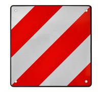 TEMU Letrero de seguridad reflectante de PVC - Panel de advertencia de a rayas y blancas, 50X50 cm - Ideal para vehículos recreativos, bicicletas y caravanas, Catime, Italia España Portugal, Trasero