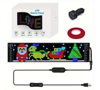TEMU Letreros publicitarios LED brillantes de desplazamiento Mexllex, de LED flexible USB 5V con control de aplicación de de animación con de