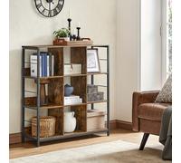 TEMU Librería, Estantería, Estantería de escalera de 3 niveles, Estante de almacenamiento y exhibición, para oficina, , dormitorio, 33 x 100 x 103.1 cm, Industrial