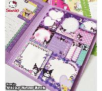 TEMU Libreta Adhesiva Hello Kitty: 2 Diseños de Papel + 11 Notas Adhesivas, 30 Hojas Uno, Total 330 Hojas - Tamaño A5 - Disponible en 6 Cubiertas con Personajes Sanrio - Ideal para Notas y Regalos