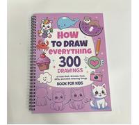 TEMU Libro de actividades de rosa - Libro de dibujo - Cómo dibujar para entusiastas del dibujo, 300 dibujos sencillos , incluyendo cosas , animales, comida, regalos y cosas más increíbles.