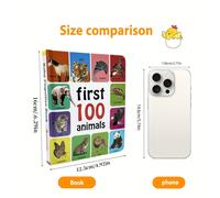 TEMU Libro de ayuda integral de aprendizaje en inglés para niños de 11 páginas, reconociendo el vocabulario infantil que a los niños les encanta