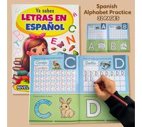 TEMU Libro de caligrafía del alfabeto español - Cuaderno de de 32 páginas | a escribir | por profesores para principiantes | para preescolar y educación en el hogar