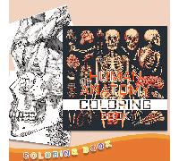 TEMU Libro de Colorear de Anatomía de Lujo para Adultos - 22 Páginas Gruesas, Ilustraciones Detalladas de del Cuerpo, Ideal para Regalos de y Festivos, 2D, para Decoración de Habitaciones