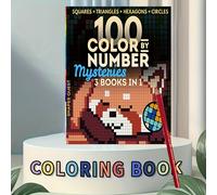 TEMU Libro de Colorear Mosaico para Adultos - Rompecabezas Desafiantes con e Ilustraciones Detalladas, Actividad Relajante de Colorear, Fiestas, Creativa ( Mosaico para Adultos)
