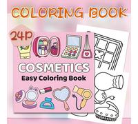 TEMU Libro de colorear para adultos con temática de tocador y patrones hermosos y líneas , tamaño original 2025 , 7.9*7.9 pulgadas, 24 páginas, un solo - ideal para San Valentín y