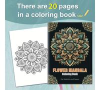 TEMU Libro de colorear para adultos para aliviar la ansiedad, versión , papel , patrones de flores de complejo de , muy adecuado para el ocio y regalos de vacaciones