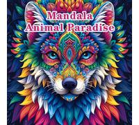 TEMU Libro de colorear Parque de Animales Mandala - Ideal para relajación, regalos de vacaciones y diversión de Pascua, 7.9 Inches X 7.9 Inches, Edición en papel