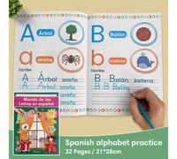 TEMU Libro de Dominio del Alfabeto Español para Edades 4-6 | 32 Páginas de | Actividades Fónicas y de | para Preescolares | Curricular para Educación en Casa en Jardín de