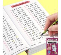 TEMU Libro de matemáticas de adición y de 64 páginas para jóvenes de secundaria - Entrenamiento de aritmética mental, problemas codificados por colores con de respuestas, práctica de adición, y más