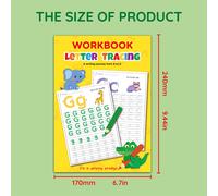 TEMU Libro de Práctica de Escritura para Niños, Cuaderno de Caligrafía para Preescolares que Aprenden a Escribir, para el Control del Lápiz Adecuado para Uso en Casa y en
