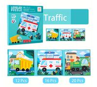 TEMU Libro de Rompecabezas Magnético con Dificultad Graduada, Juguete Educativo para Desarrollo , Material de Papel Duradero, Ideal para Regalos de Navidad y Halloween