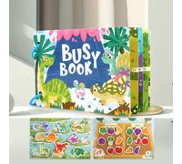 TEMU Libro Ocupado Interactivo para - Un Juguete Sensorial de Aprendizaje de Papel Resistente, Diseñado para el Crecimiento en Niños Preescolares, para Regalos de Vacaciones como Navidad y Halloween