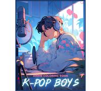 TEMU Libro para Colorear de K-Pop y Anime para - 24 Páginas de Papel , , Relajante para Adultos, Regalo para San Valentín, Navidad, Halloween y