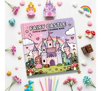 TEMU Libro para colorear infantil de 1 de , 24 páginas de ilustraciones originales del País de las Maravillas, papel , divertido libro para colorear de y castillos