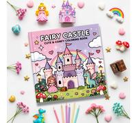 TEMU Libro para colorear infantil del País de las Maravillas, 24 páginas de ilustraciones originales de cuentos de , papel de 120 g (), un divertido libro para colorear sobre y castillos.