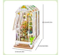 TEMU Libro Pop-Up 3D Casa de Jardín Puzzle, Kit de Montaje de de Casa en Miniatura DIY, Decoración para Estantería de Estudio, Regalo Exquisito de o Día de San Valentín, No Requiere Pegamento ni Pilas