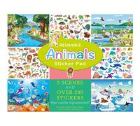 TEMU Libros de Pegatinas Grandes: Animales, Dinosaurios y Vehículos - Adhesivos Removibles Educativos para Niños y Niñas - Regalo Ideal para Navidad o