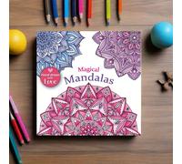 TEMU Libros para Colorear para Adultos: Libro de Colorear Mandalas Complejas de 24 Páginas con Patrones Intrincados a , Meditación para Adultos, Regalo para Artistas (Papel)