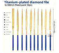 TEMU Lima de diamante con revestimiento de titanio: temple de , resistente y antidesgaste - Grado industrial