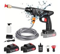TEMU Limpia de presión inalámbrica de 200W y 30BAR, con pistola de agua de pulverización, lavadora de jardín, lavadora de coches, máquina de limpieza de coches para batería de 18V de Makita.
