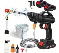 TEMU Limpiador de Presión Inalámbrico con Pistola de Agua Pulverizadora para de Coches, Máquina de Limpieza con Agua a Presión para Batería Makita 18V