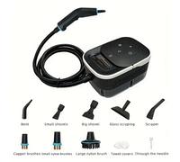 TEMU Limpiador de Vapor Portátil con Cepillo - Fregona de Vapor de Presión y Resistencia, Ideal para Cocina y Baño - Alimentación por Enchufe (Adaptador )