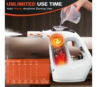 TEMU Limpiador de Vapor Portátil, Vaporizador Manual para Limpieza, Limpiador de Vapor a Presión Multiusos con Bloqueo de Vapor , de Servicio Ilimitado Accesorios para Eliminar Suciedad y Grasa