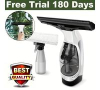 TEMU Limpiador de ventanas con soplador - de rasqueta de 28cm y de agua de 150ml | Lavaparabrisas con botella rociadora de 200ml, Litio, Material de PVC, Uso en pisos duros