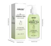 TEMU Limpiador Facial de Té Verde con Glicerina y Aloe Vera - Hidratante, Control de Grasa, Limpiador en Espuma para Grasas y Color Beige - Fórmula Hidratante Natural para Todo Tipo de Piel Beige