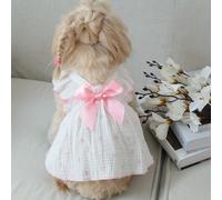 TEMU Lindo Vestido Para Perros Y Gatos Con Estampado De Corazones Y Decoración De - Para Y Días Festivos - Ideal Para Perros Pequeños, Medianos Y Grandes Y Gatitos