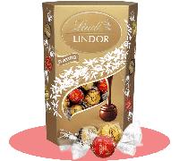 TEMU Lindt LINDOR Bombones Surtidos de Chocolate con Leche, Chocolate Negro 70% y Chocolate Blanco, Bombón con Interior de Chocolate Cremoso, Bombones para Regalar, 200 g