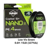 TEMU Línea de pesca PE de Seaknight, serie NANO II, 100M/300M, línea trenzada de 4 hebras para pesca en /, disponible en 7/9/12/15LB