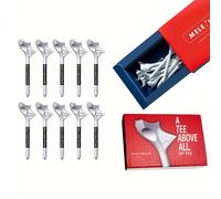 TEMU Links Golf Tees - 10 grados de , material de poliéster resistente, diseño y flexible para una mayor estabilidad en , uso en todas , accesorios de golf.