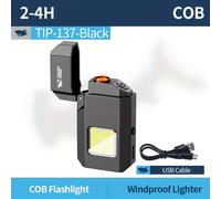 TEMU Linterna COB Recargable USB [] Smiling Shark & Combo de Encendedor - LED Súper , a Prueba de Viento, Sin Llama, Diseño Compacto con Carga USB-C, para Camping, Hogar y Regalos, Linterna Recargable