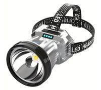 TEMU Linterna de cabeza portátil, , carga rápida, linterna súper , multifuncional, adecuada para camping, trabajo al , noche y senderismo